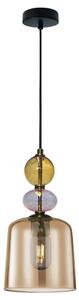 Lampada a sospensione decorativa, paralume in vetro color ambra, elementi decorativi, 1xE27 15W, TROPEA Light Prestige