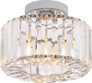 Lampada da soffitto glamour con cristalli di vetro, rotonda, cromata, 1xE27 15W, VETRO Light Prestige