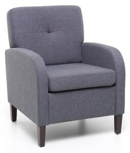 Poltrona Imbottita 64x66x82 cm in Tessuto Blu