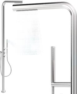 Doccia da giardino in acciaio inox doccia esterna V2A collegamento acqua calda/fredda doccia piscina doccia sauna doccia giardino acqua calda doccia