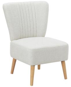 Poltrona Imbottita 59x62x83 cm in Tessuto Bianco