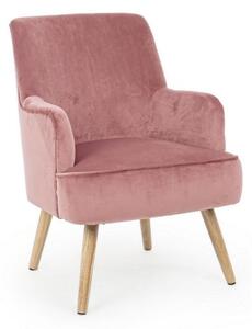 Poltrona Adeline Rosa Antik in Velluto Rosa