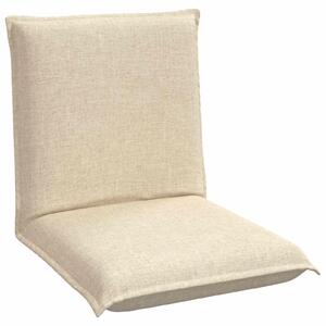 VidaXL Poltrona reclinabile in tessuto color crema