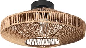 Steinhauer - plafoniera - Bloeba - naturale nero - cotone metallo - lampada a campana - E27 - 4504ZW
