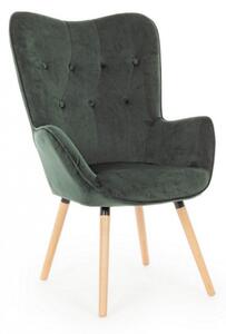 Poltrona Juliet Velvet Verde Bosco in Velluto Verde