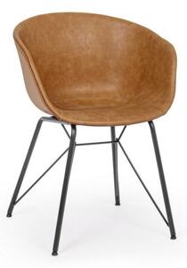 Sedia Warhol Cuoio Vintage in Similpelle Cuoio