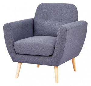 Poltrona Burton 84x79x86 h cm in Tessuto Grigio scuro