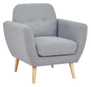 Poltrona Burton 84x79x86 h cm in Tessuto Grigio chiaro