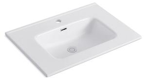 KAMALU - Lavabo da incasso 76cm per mobile in ceramica bianca |Litos-K7075