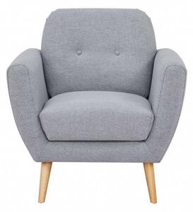 Poltrona Burton 84x79x86 h cm in Tessuto Grigio chiaro
