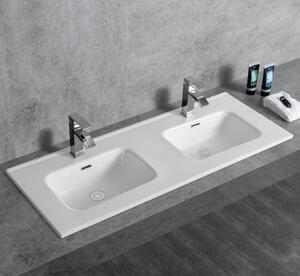 KAMALU - Lavabo incasso 121 cm a doppia vasca | Litos-K7012D