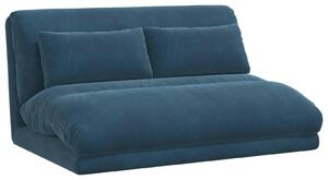 VidaXL Poltrona regolabile in velluto blu