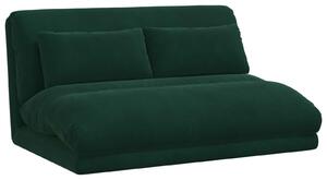 VidaXL Poltrona reclinabile in velluto verde scuro