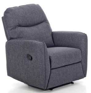 Poltrona Relax Reclinabile Manuale in Tessuto Kube Blu