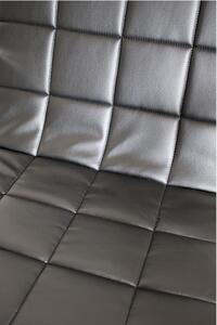 Poltrona Domitilla in Acciaio Cromato Rivestimento in Similpelle Nero