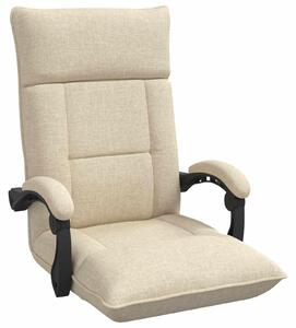VidaXL Poltrona reclinabile in tessuto color crema