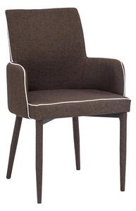 Poltrona Imbottita 56,5x53x87 cm in Tessuto Plana Moka