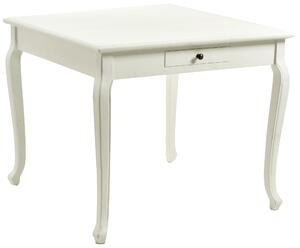 Tavolo Quadrato in Legno Mdf Friburgo Bianco