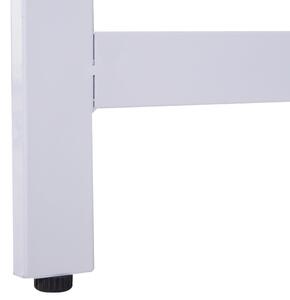 Tavolo Pieghevole Salvaspazio in Legno e Acciaio Bianco e Rovere 169.5x62.5x75 cm