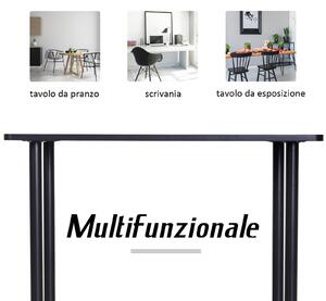 Tavolo da Pranzo 120x60x76 cm in Legno Nero