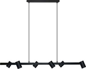 Lampada a sospensione Snow nera 6xGU10x15W in metallo, dimensioni: 150x115x23 cm, IP20, Light Prestige