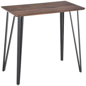 Tavolo Rettangolare 110x60x102 cm in MDF e Metallo Marrone