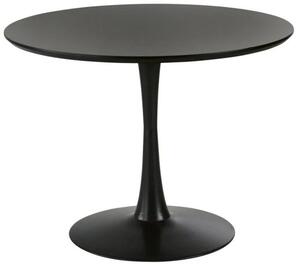 Tavolo Ø80x73,5 cm in Ferro e MDF Nero