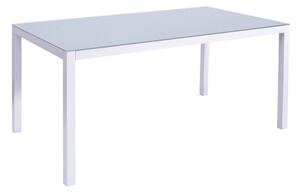 Tavolo da Pranzo 150x75x80 cm in Vetro Bianco