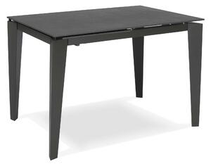 Tavolo Allungabile 120/170x80x76 cm in Metallo con Top Ceramica su Vetro Grigio