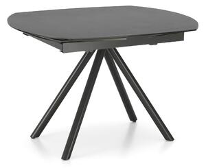 Tavolo Allungabile 120/180x90x76 cm in Metallo con Top Ceramica su Vetro Grigio