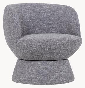 Poltrona lounge girevole imbottita in bouclé Shuffle