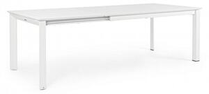 Tavolo Allungabile Konnor 160-240x100 cm Bian in Alluminio