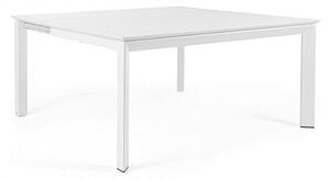 Tavolo Allungabile Konnor 160x110/160 cm Bianco in Alluminio