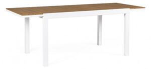 Tavolo Allungabile Elias 140-200x90 cm Bianco in Alluminio