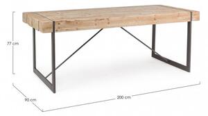 Tavolo Garrett 200x90 Fisso in Legno