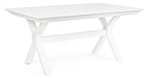 Tavolo Allungabile Kenyon 180-240x100 cm Bianco in Alluminio