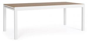 Tavolo Allungabile Elias 200-300x95 cm Bianco in Alluminio
