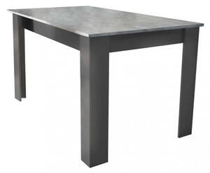 Tavolo Allungabile Gemma 160/200x90x75 h cm in Truciolare bilaminato Antracite e Grigio effetto Cemento