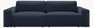 Divano letto 3 posti in ciniglia con contenitore Victor, larg. 246 cm