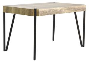 Tavolo Rettangolare 130x80x75 cm in Metallo e MDF Cooper Rovere Tartufo