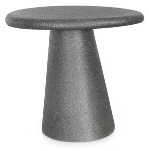 Tavolino Rotondo in Vetroresina Effetto Pietra Nuzzi Grey Stone