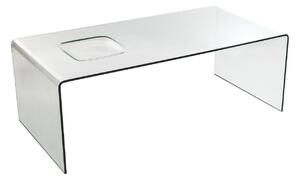 Tavolino Rettangolare in Vetro 120x60x42cm TFT Glass Trasparente