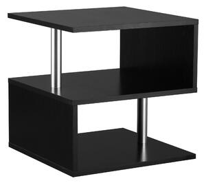 Tavolino Basso da Salotto in Legno Nero 50x50x50 cm