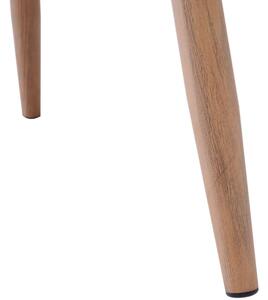 Tavolino da Caffè Rotondo in Legno e Metallo Bianco Ø80x45 cm