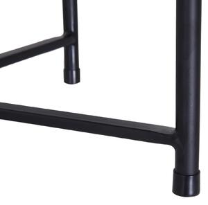 Tavolino da Caffé Rotondo in Metallo Ø51x65 cm Industrial Nero