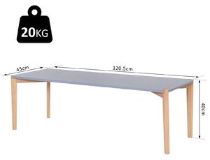 Tavolino da Soggiorno 120,5x45x40 cm in MDF e Legno Grigio