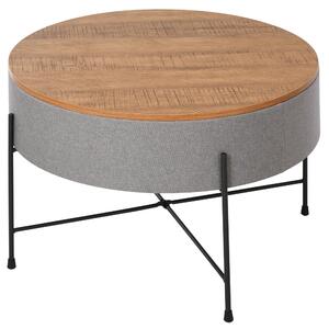 Tavolino Rotonto da Caffè Ø60x40 cm con Vano Contenitore