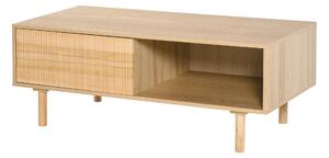 Tavolino Basso con Anta e Cassetto 110x50x41,5 cm in Legno Truciolare Naturale
