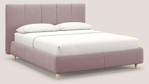 Laura letto imbottito contenitore e sfoderabile in microfibra velluto
