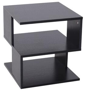 Tavolino Basso da Salotto 40x40x43 cm in Legno Nero